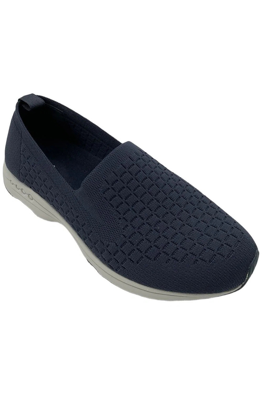Easy Spirit Women's Tech Round Toe Casual Slip-on Flats Navy - Extra Wide